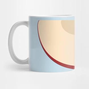 Red apple slice icon in flat design Mug